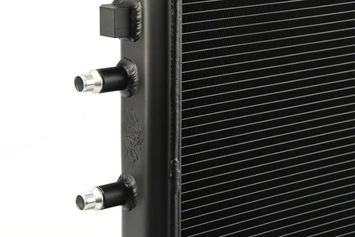 CSF Cooling - Racing & High Performance Division 8075V BMW F8X M3/M4 Front Mount Heat Exchanger w/ rock guard - Black for Select BMW M2, BMW M3, BMW M4, BMW i8