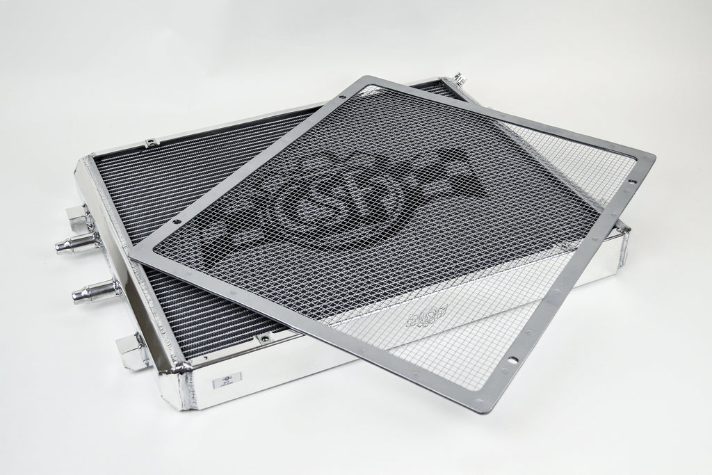 CSF Cooling - Racing & High Performance Division 8075 BMW F8X M3/M4 Front Mount Heat Exchanger w/ rock guard - Silver for Select BMW M2, BMW M3, BMW M4, BMW i8