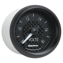 Load image into Gallery viewer, AutoMeter 8091 GAUGE, VOLTMETER, 2 1/16", 18V, DIGITAL STEPPER MOTOR, GT