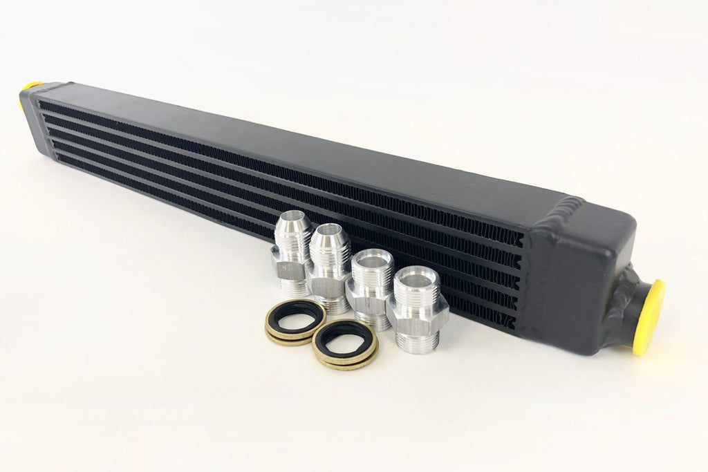 CSF Cooling - Racing & High Performance Division 8092 BMW E30 Oil Cooler w/ fittings for OEM style and AN-10 male connections for Select BMW 325i, BMW 325iX, BMW 325is