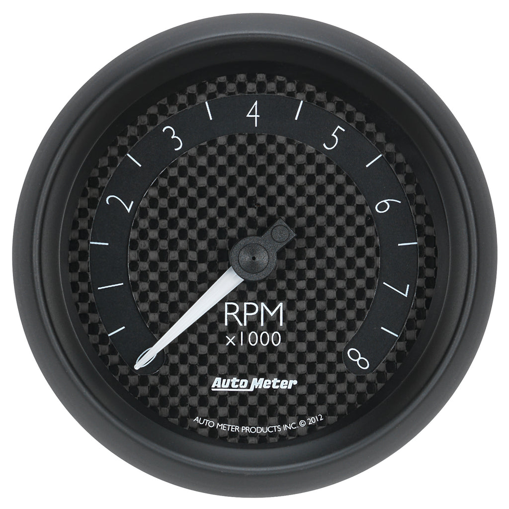 AutoMeter 8097 GAUGE, TACHOMETER, 3 3/8", 8K RPM, IN-DASH, GT