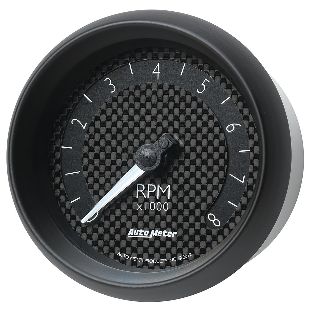 AutoMeter 8097 GAUGE, TACHOMETER, 3 3/8", 8K RPM, IN-DASH, GT