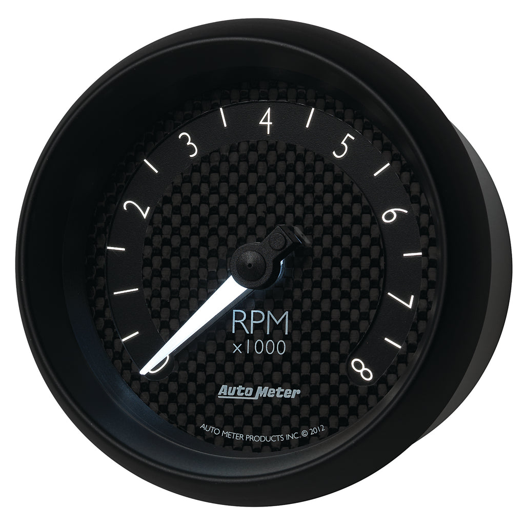 AutoMeter 8097 GAUGE, TACHOMETER, 3 3/8", 8K RPM, IN-DASH, GT