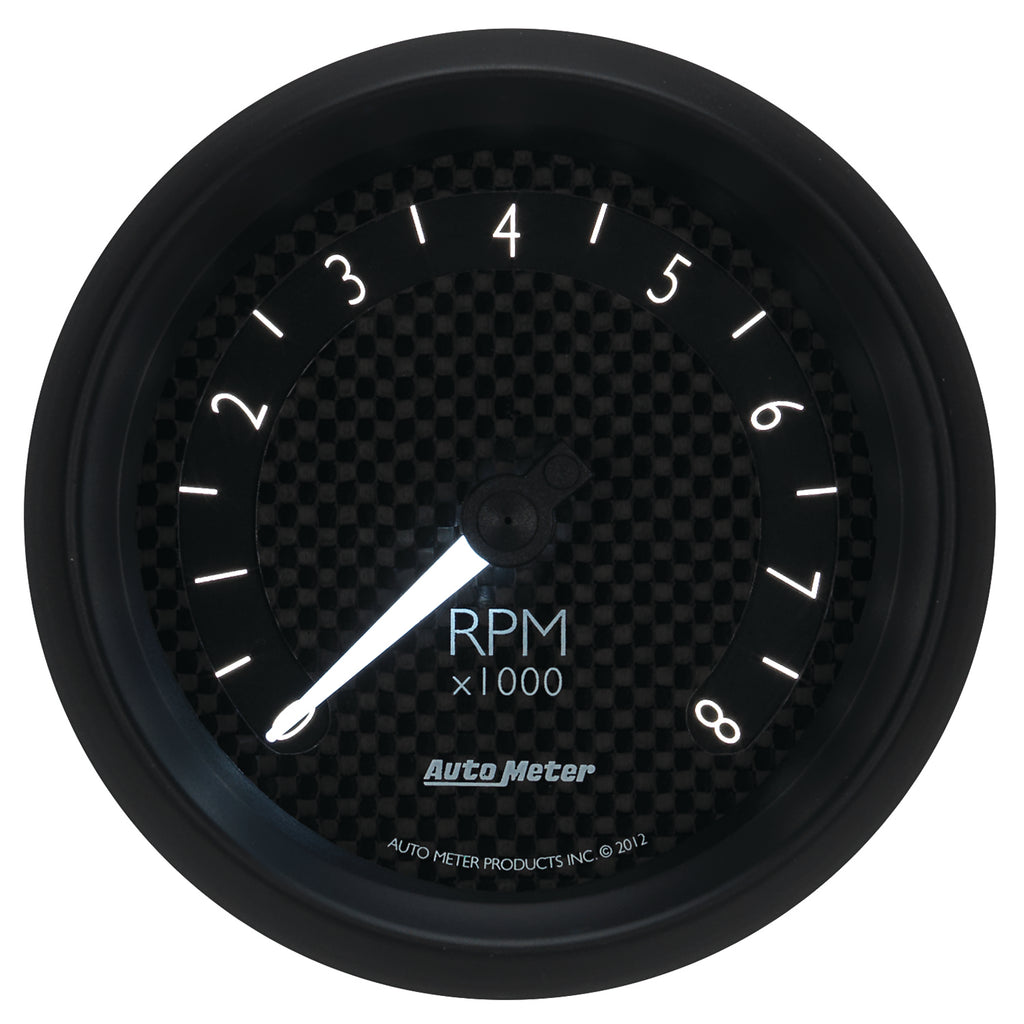 AutoMeter 8097 GAUGE, TACHOMETER, 3 3/8", 8K RPM, IN-DASH, GT