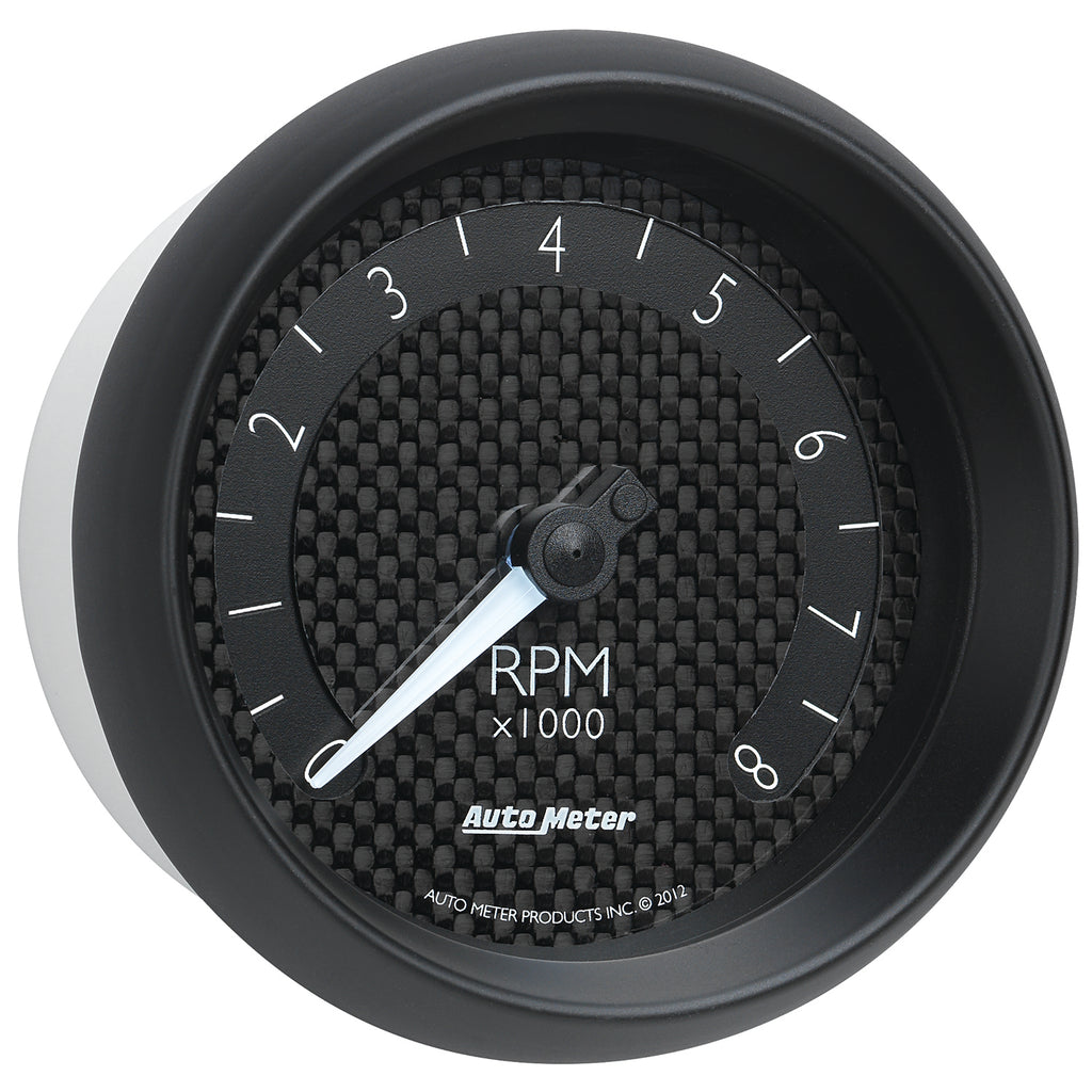 AutoMeter 8097 GAUGE, TACHOMETER, 3 3/8", 8K RPM, IN-DASH, GT