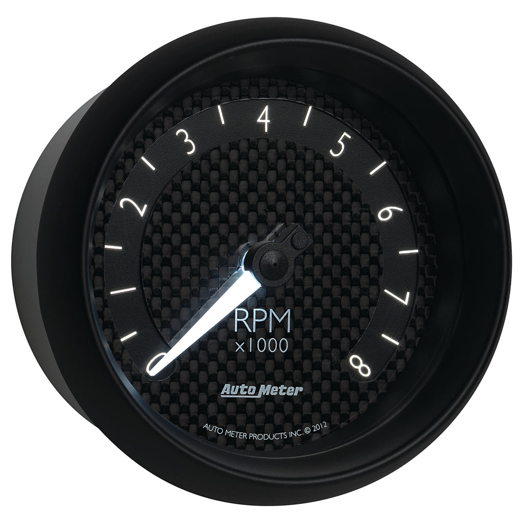 AutoMeter 8097 GAUGE, TACHOMETER, 3 3/8", 8K RPM, IN-DASH, GT