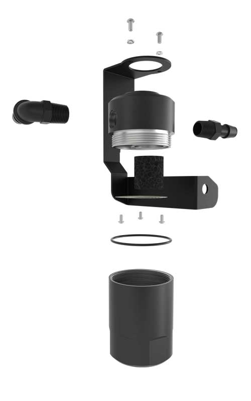 K&N 81-0801 Catch Can; Oil Separator; Dodge Challenger 6.4L NA for Select Chrysler 300, Dodge Challenger, Dodge Charger, Dodge Durango, Jeep Grand Cherokee