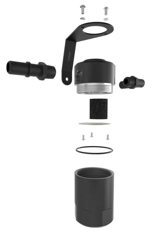 K&N 81-0802 Catch Can; Oil Separator; Ford Mustang 5.0L for Select Ford Mustang