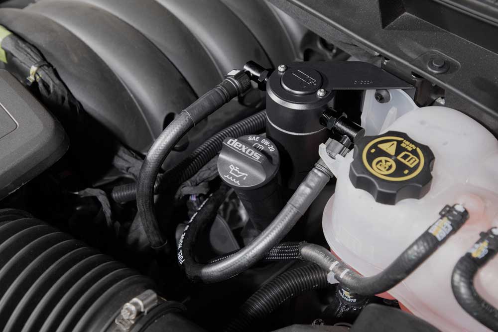 K&N 81-0804 Oil Catch Can for Select Cadillac Escalade, Cadillac Escalade ESV, Chevrolet Silverado 1500, Chevrolet Silverado LD, Chevrolet Silverado LTD, Chevrolet Silverado Nueva, Chevrolet Suburban, Chevrolet Tahoe, GMC Sierra, GMC Sierra 1500, GMC