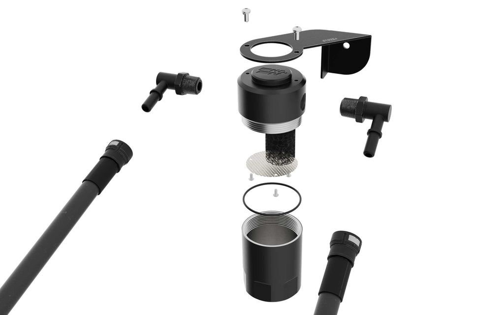 K&N 81-0804 Oil Catch Can for Select Cadillac Escalade, Cadillac Escalade ESV, Chevrolet Silverado 1500, Chevrolet Silverado LD, Chevrolet Silverado LTD, Chevrolet Silverado Nueva, Chevrolet Suburban, Chevrolet Tahoe, GMC Sierra, GMC Sierra 1500, GMC