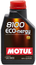 Load image into Gallery viewer, Motul 102793 8100 Eco-Nergy 0W30 Synthetic Engine Oil - 1L
