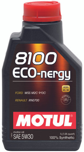 Motul 102782 8100 Eco-Nergy 5W30 Synthetic Engine Oil - 1L