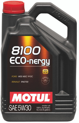 Motul 102898 8100 Eco-Nergy 5W30 Synthetic Engine Oil - 5L