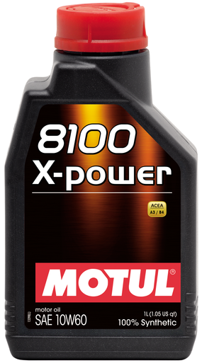 Motul 106142 8100 X-Power 10W60 Synthetic Engine Oil - 1L
