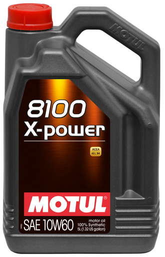 Motul 106144 8100 X-Power 10W60 Synthetic Engine Oil - 5L