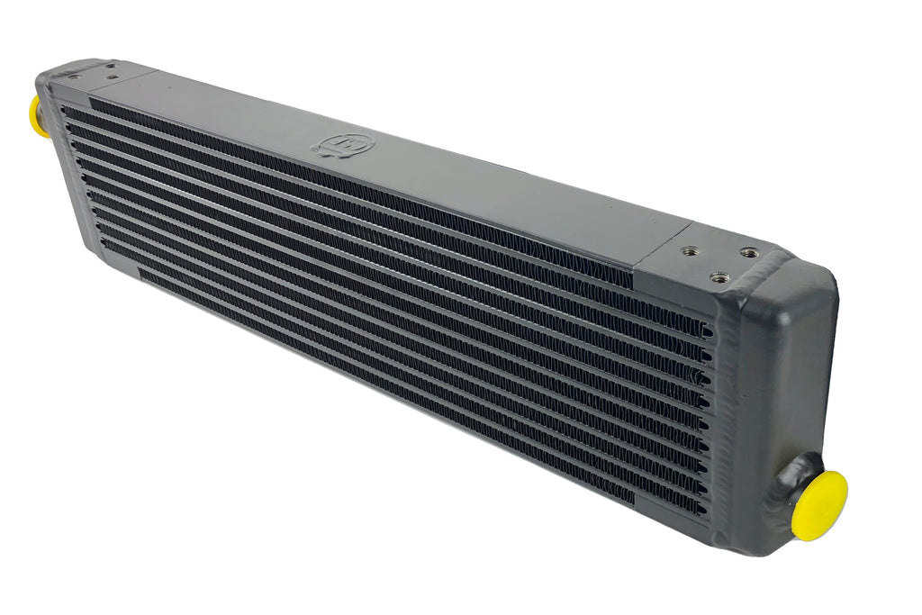 CSF Cooling - Racing & High Performance Division 8111 Universal Single-Pass Oil Cooler / IROC Porsche / M22x1.5 / 24L x 5.75H x 2.16W