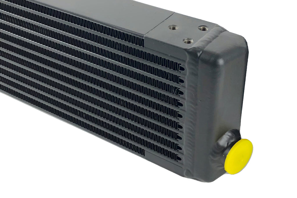 CSF Cooling - Racing & High Performance Division 8111 Universal Single-Pass Oil Cooler / IROC Porsche / M22x1.5 / 24L x 5.75H x 2.16W