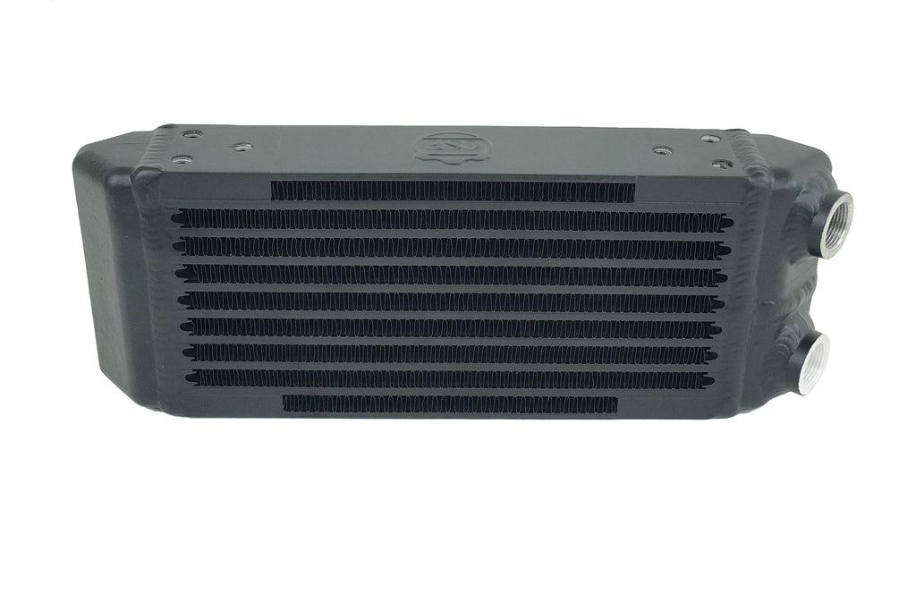 CSF Cooling - Racing & High Performance Division 8119 Universal Dual-Pass Oil Cooler - M22 x 1.5 connections - 13L x 4.75H x 2.16W