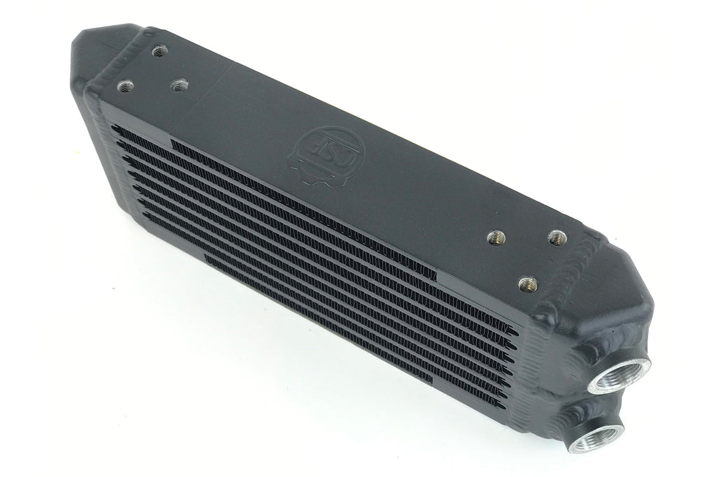CSF Cooling - Racing & High Performance Division 8119 Universal Dual-Pass Oil Cooler - M22 x 1.5 connections - 13L x 4.75H x 2.16W