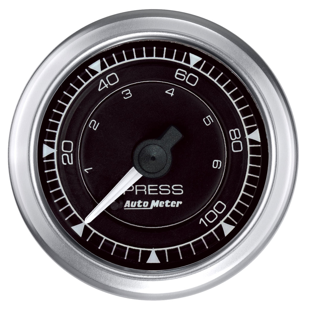 AutoMeter 8121 GAUGE, PRESS, 2 1/16", 100PSI, MECH,  CHRONO