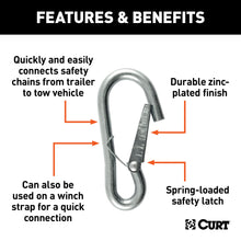 Load image into Gallery viewer, CURT 81261 3/8" Snap Hook (2,000 lbs, Packaged)