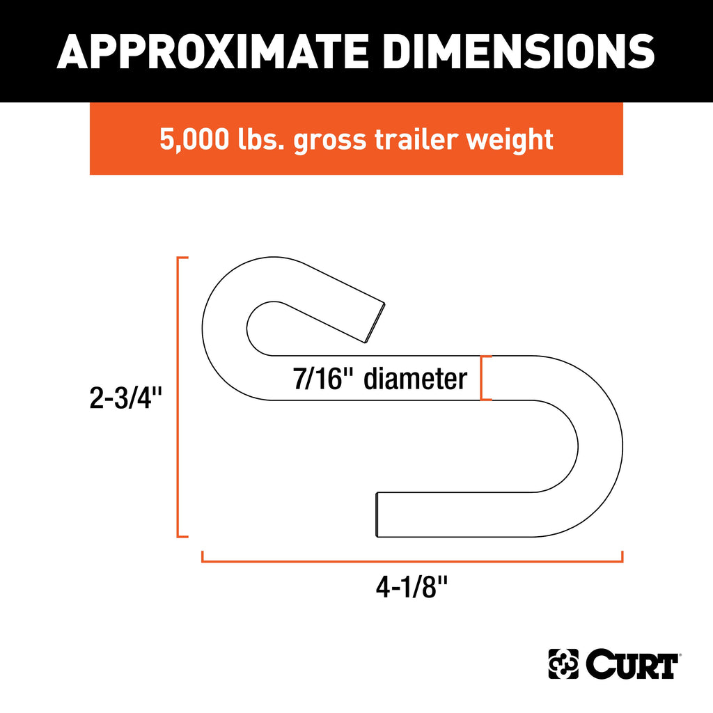 CURT 81270 Certified 7/16" S-Hook (5,000 lbs.)