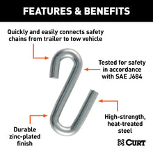 Load image into Gallery viewer, CURT 81270 Certified 7/16" S-Hook (5,000 lbs.)