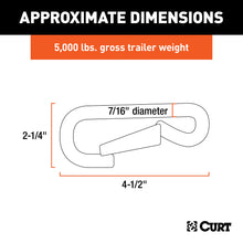 Load image into Gallery viewer, CURT 81271 7/16" Snap Hook (5,000 lbs, Packaged)