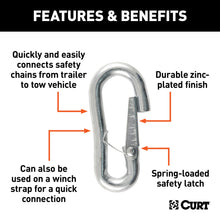Load image into Gallery viewer, CURT 81271 7/16" Snap Hook (5,000 lbs, Packaged)