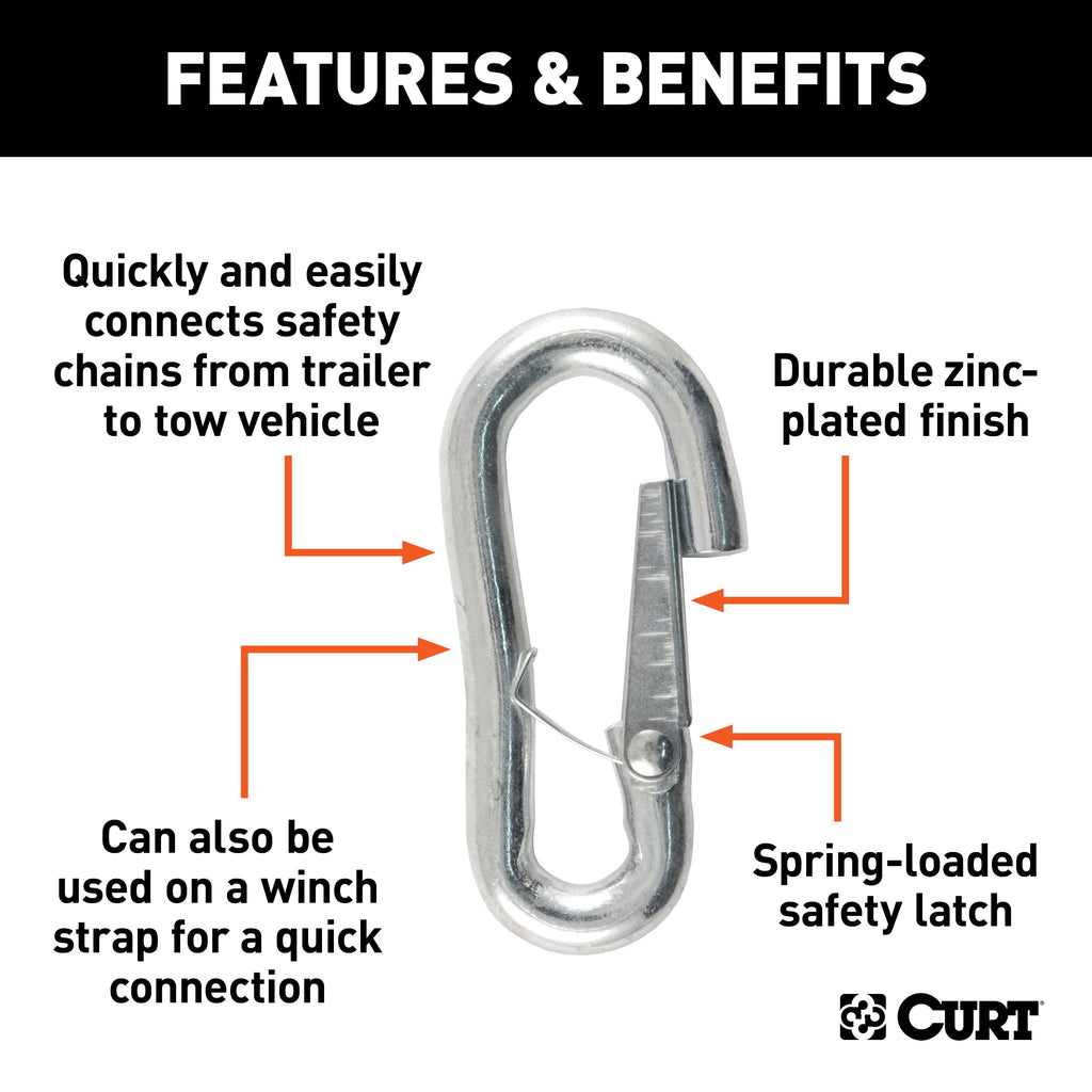 CURT 81277 7/16" Snap Hook (5,000 lbs.)