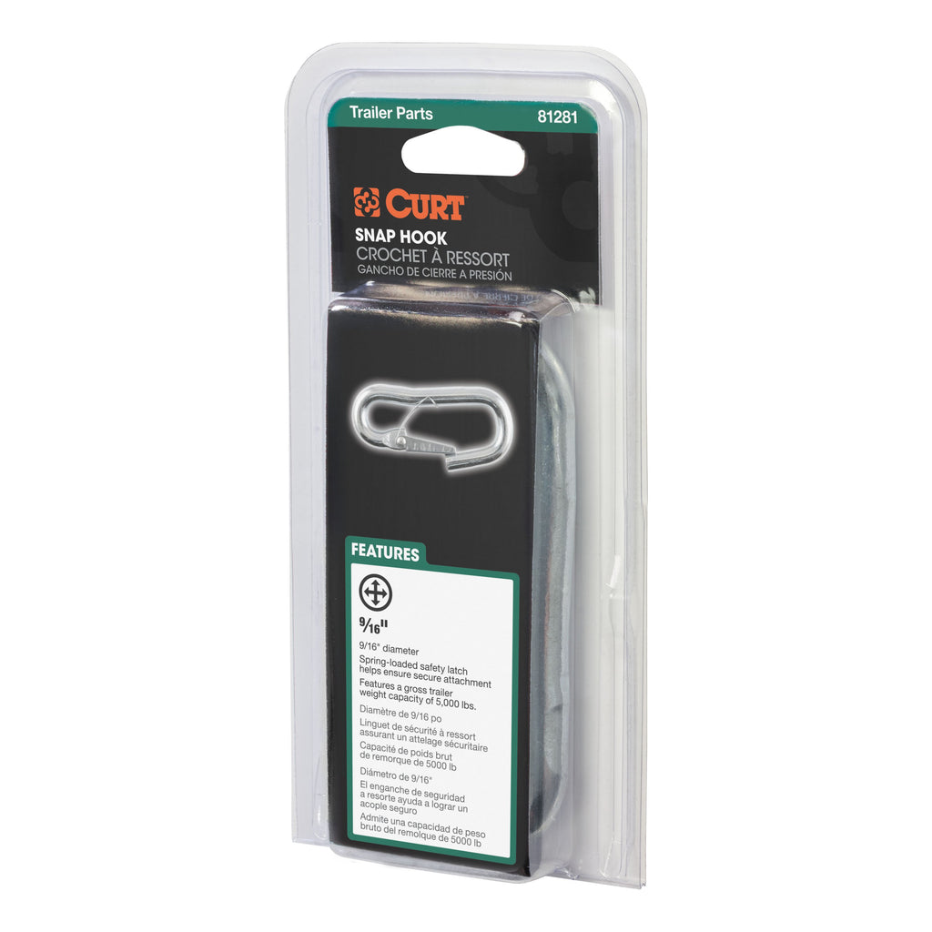 CURT 81281 9/16" Snap Hook (5,000 lbs, Packaged)