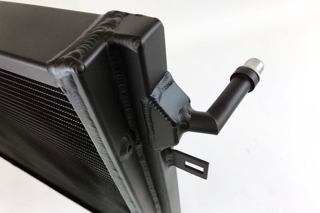 CSF Cooling - Racing & High Performance Division 8131B BMW F3X/F2X B58/B48 Triple-Pass Heat Exchanger w/ Rock Guard - Black for Select BMW 230i, BMW 230i xDrive, BMW 330e, BMW 330i, BMW 330i GT xDrive, BMW 330i xDrive, BMW 340i, BMW 340i GT xDrive, BMW