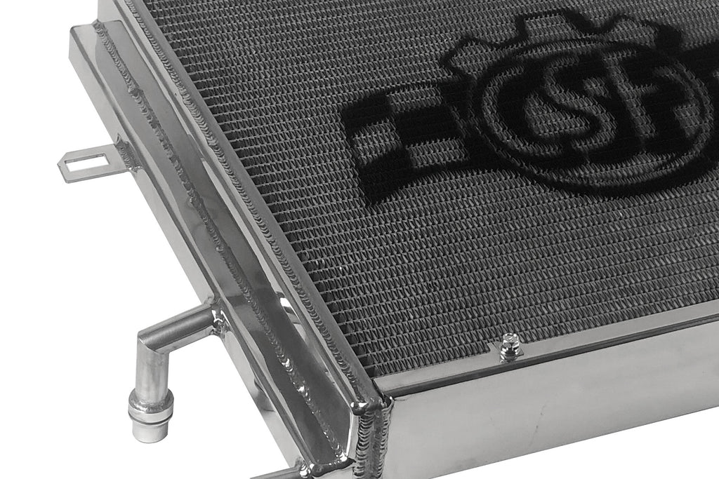 CSF Cooling - Racing & High Performance Division 8131 BMW F3X/F2X B58/B48 Triple-Pass Heat Exchanger w/ Rock Guard - Silver for Select BMW 230i, BMW 230i xDrive, BMW 330e, BMW 330i, BMW 330i GT xDrive, BMW 330i xDrive, BMW 340i, BMW 340i GT xDrive, BMW