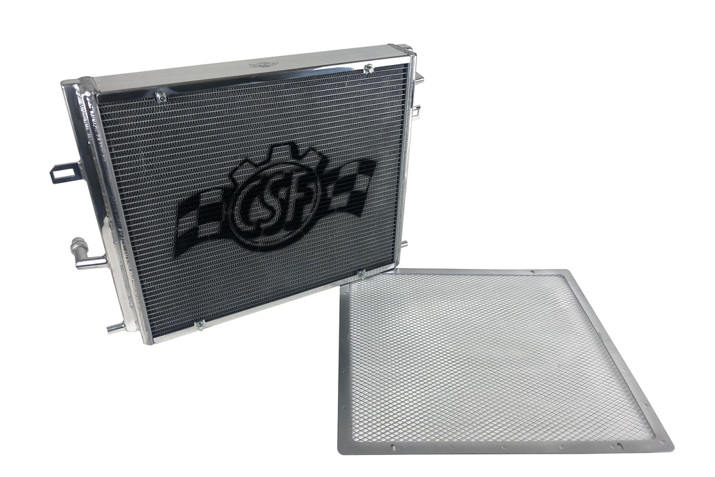 CSF Cooling - Racing & High Performance Division 8131 BMW F3X/F2X B58/B48 Triple-Pass Heat Exchanger w/ Rock Guard - Silver for Select BMW 230i, BMW 230i xDrive, BMW 330e, BMW 330i, BMW 330i GT xDrive, BMW 330i xDrive, BMW 340i, BMW 340i GT xDrive, BMW