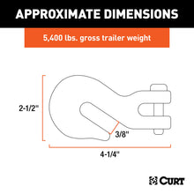Load image into Gallery viewer, CURT 81350 3/8" Clevis Grab Hook (5,400 lbs, 1/2" Pin)