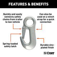 Load image into Gallery viewer, CURT 81360 Snap Hook with 5/8" Eye (3,500 lbs.)