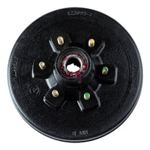 Load image into Gallery viewer, CURT 814202 12" RV Brake Drum Hub for 6,000-lb Axle - 6 on 5.5", 1/2" Stud (Fully Assembled)