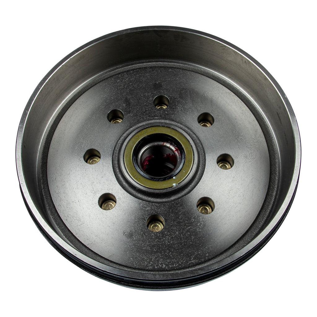 CURT 814203 12" RV Brake Drum Hub for 7,000-lb Axle - 8 on 6.5", 1/2" Stud (Fully Assembled)