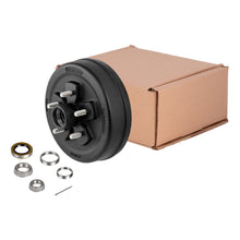 Load image into Gallery viewer, CURT 814210 10" Brake Hub with Bearing Kit, 3,500-lb. Axles, 5 on 4-1/2" Bolt Pattern