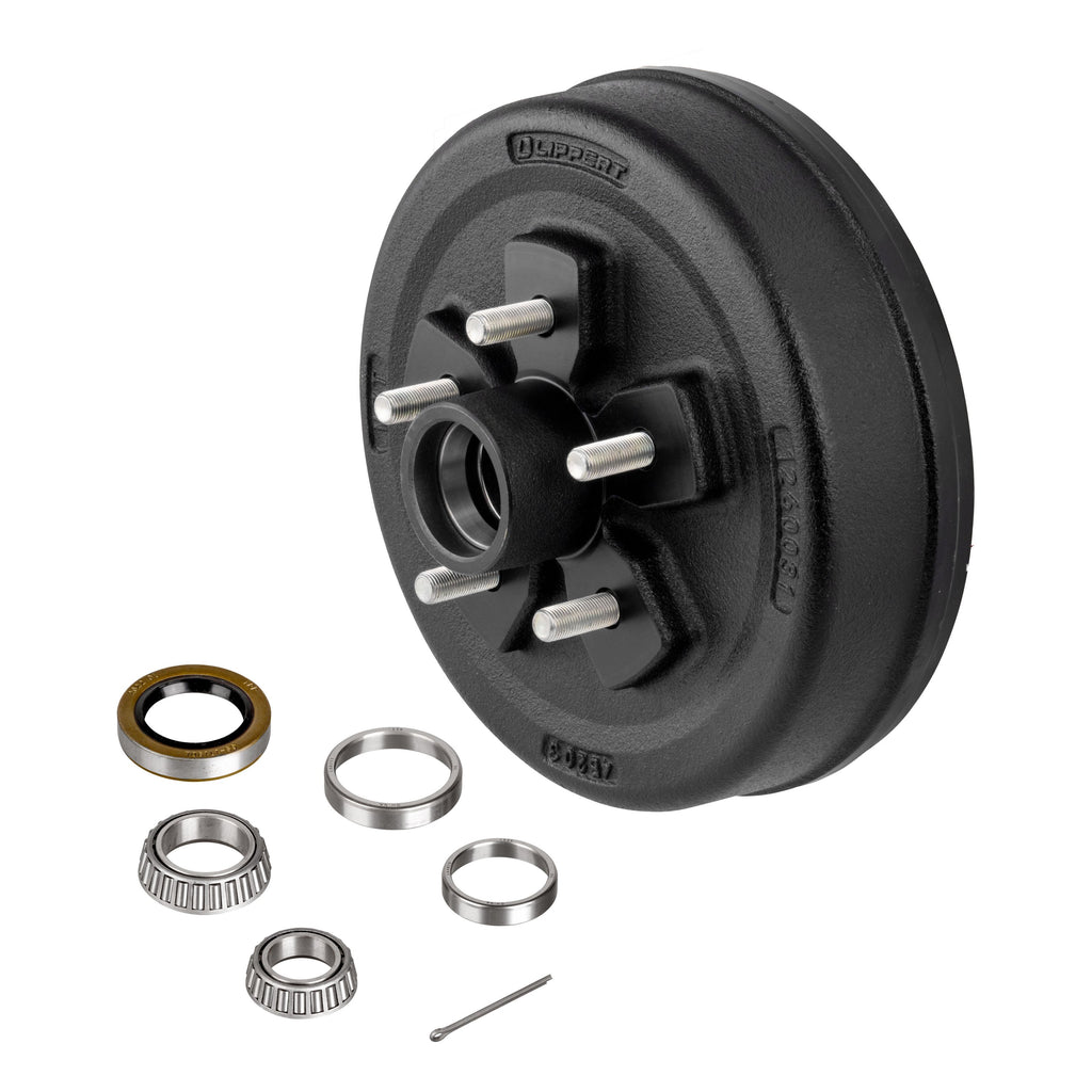 CURT 814210 10" Brake Hub with Bearing Kit, 3,500-lb. Axles, 5 on 4-1/2" Bolt Pattern
