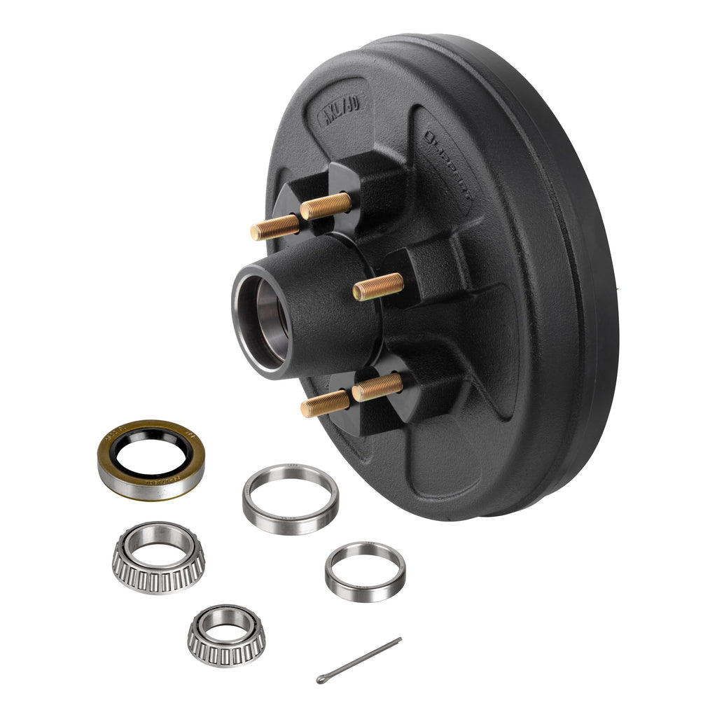 CURT 814211 12" Brake Hub with Bearing Kit, 6,000-lb. Axles, 6 on 5-1/2" Bolt Pattern