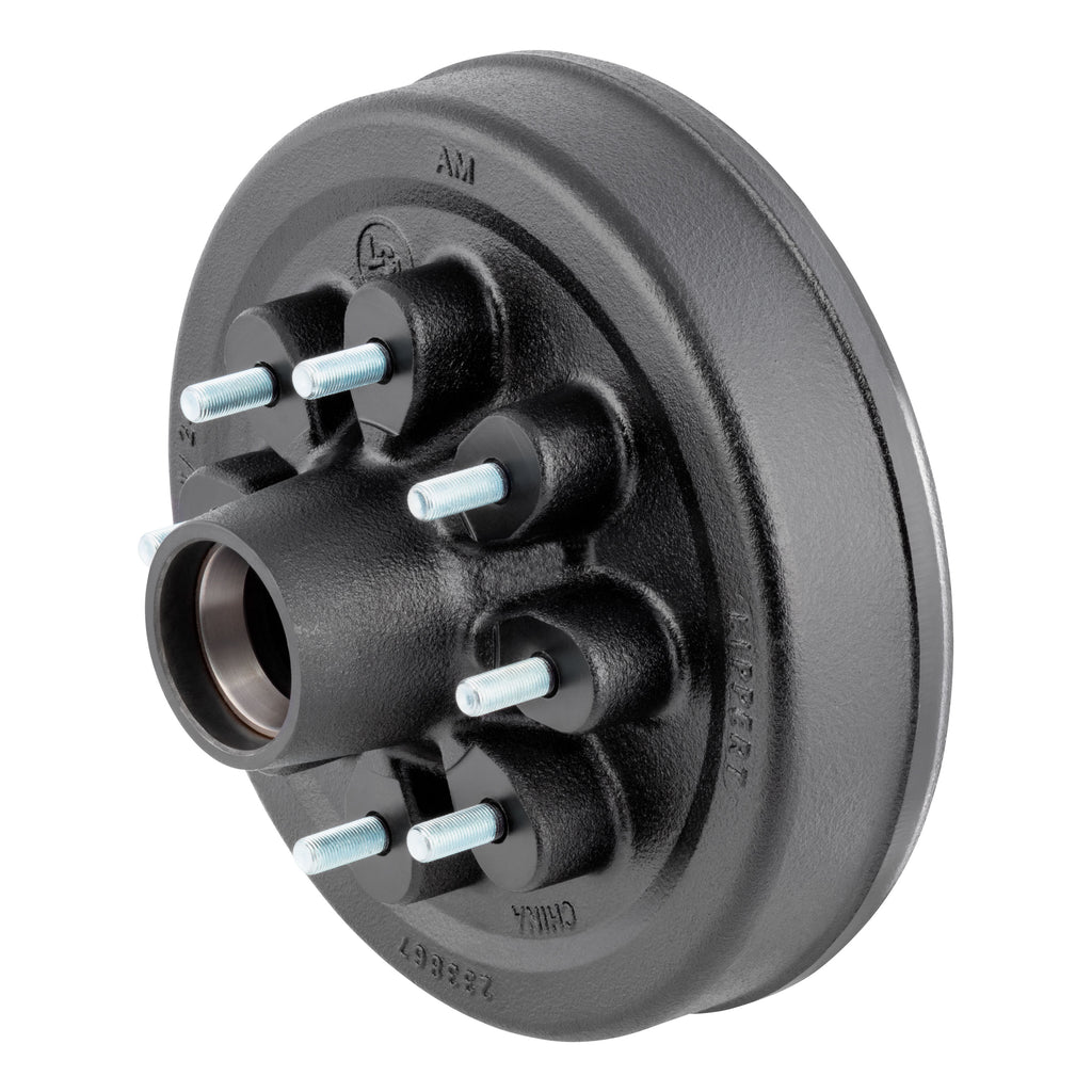 CURT 814212 12" Brake Hub with Bearing Kit, 7,000-lb. Axles, 8 on 6-1/2" Bolt Pattern