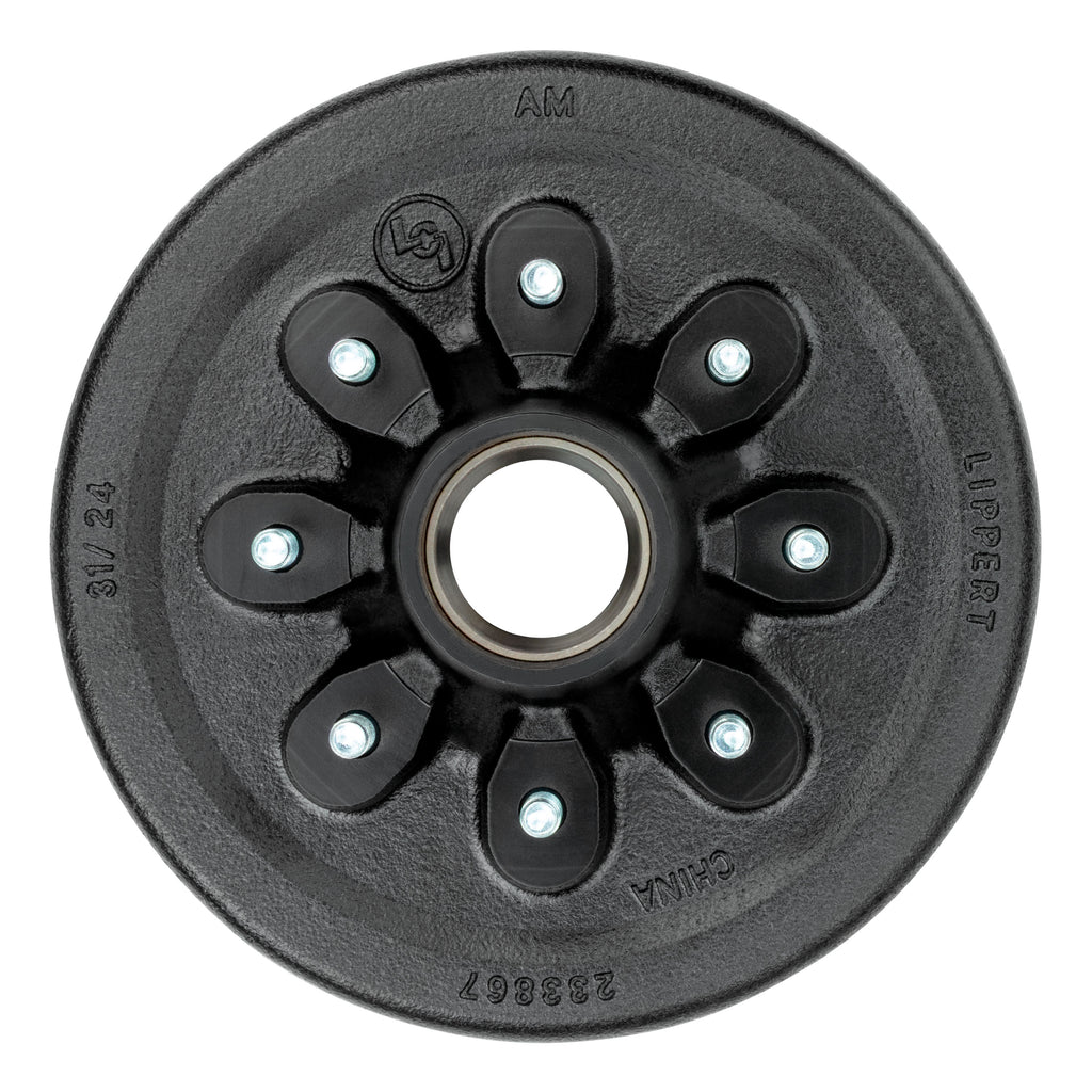 CURT 814212 12" Brake Hub with Bearing Kit, 7,000-lb. Axles, 8 on 6-1/2" Bolt Pattern