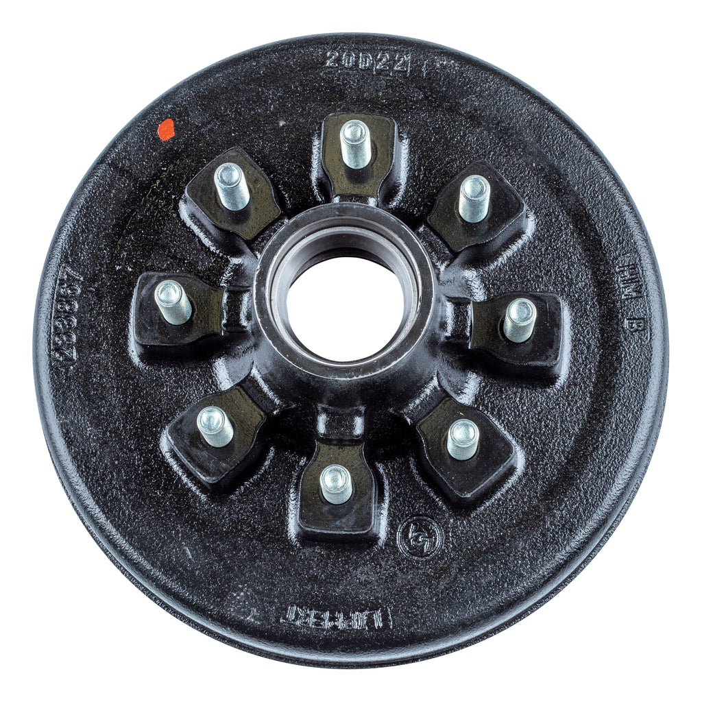 CURT 814213 12" Brake Hub with Bearing Kit, 7,000-lb. Axles, 8 on 6-1/2" Bolt Pattern