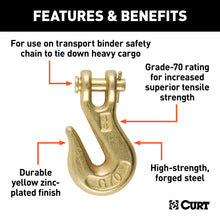 Load image into Gallery viewer, CURT 81438 3/8" Clevis Grab Hook (6,600 lbs, 1/2" Pin)