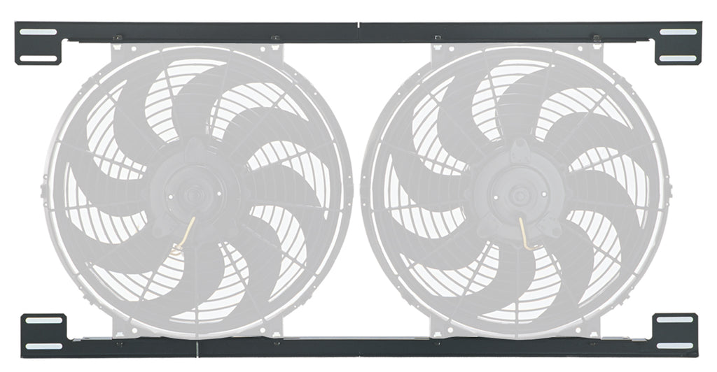 Black-Tornado-Electric-Fan-Mounting-Bracket-Kit,-Dual-Fan