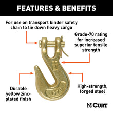 Load image into Gallery viewer, CURT 81502 1/4" Clevis Grab Hook (3,150 lbs, 3/8" Pin)