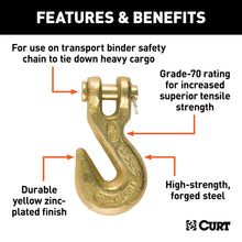 Load image into Gallery viewer, CURT 81503 5/16" Clevis Grab Hook (4,700 lbs, 7/16" Pin)