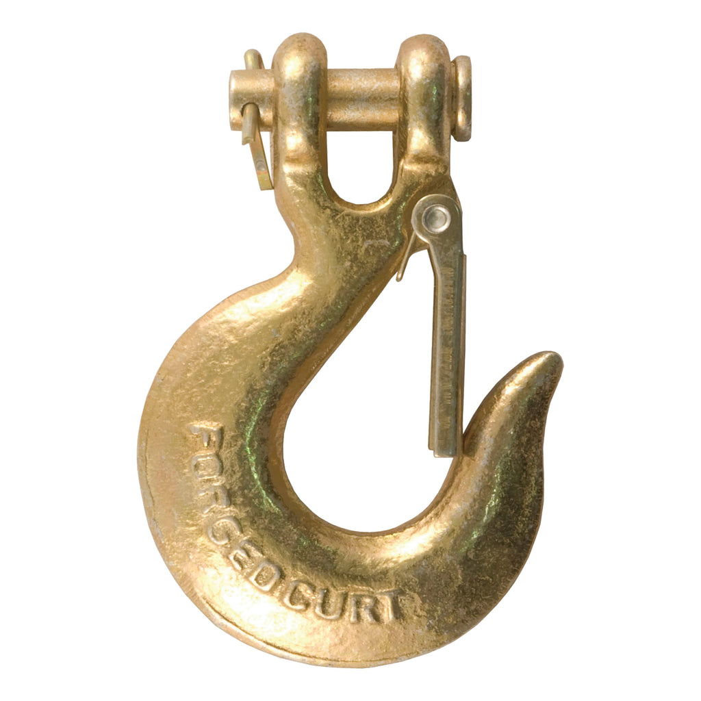 CURT 81550 5/16" Safety Latch Clevis Hook (14,000 lbs, 3/8" Pin)