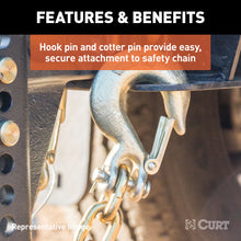 Load image into Gallery viewer, CURT 81560 3/8" Safety Latch Clevis Hook (18,000 lbs, 7/16" Pin)